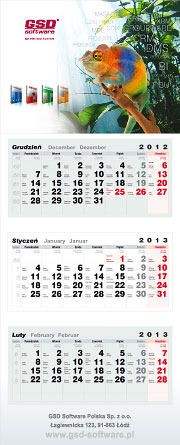 Wzory kalendarzy trójdzielnych